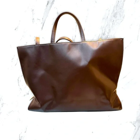 Telfar Chocolate Brown XL Shopping Bag Tote Purse Travel Bag Shopper - Picture 2 of 6
